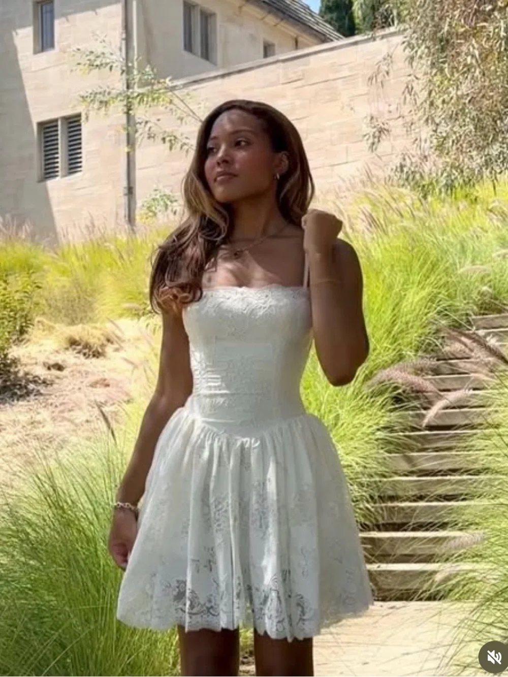 Chloe white mini dress